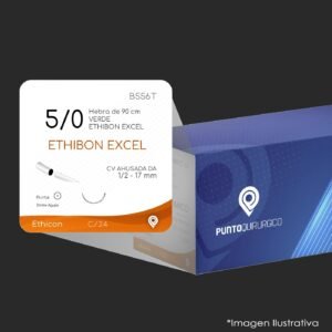 B556T | POLIESTER | CALIBRE  5/0 | ETHIBON EXCEL | CVS1755/2 | C/24 | Marca: Ethicon