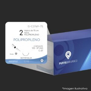 G-C3769-75 | POLIPROPILENO | CALIBRE  2 | 060.842.0535 | PROLENE | C/12
  | Marca: Atramat