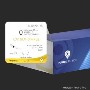 G-G3721-75 | CATGUT SIMPLE | CALIBRE  0 | C/12
  | Marca: Atramat