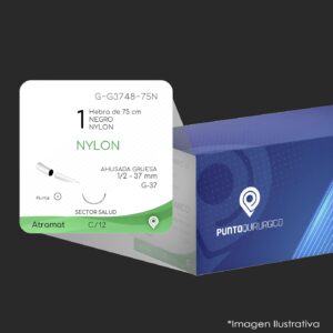 G-G3748-75N | NYLON | CALIBRE  1 | ETHILON | CORTA CAD. | C/12
  | Marca: Atramat