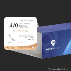 HPE19264-45B | PGC25 PLUS | CALIBRE  4/0 | MONOCRYL PLUS | C/12 | Marca: Atramat