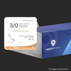 HPE24263-B | PGC25 PLUS | CALIBRE  3/0 | MONOCRYL PLUS | C/12 | Marca: Atramat