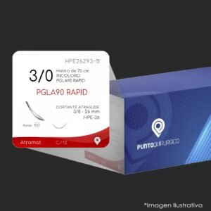 HPE26293-B | PGLA90 RAPID | CALIBRE  3/0 | VICRYL RAPID | C/12 | Marca: Atramat
