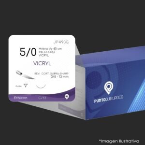 JP493G | PGLA90 | CALIBRE  5/0 | VICRYL | P-PE13305-45B | C/12 | Marca: Ethicon