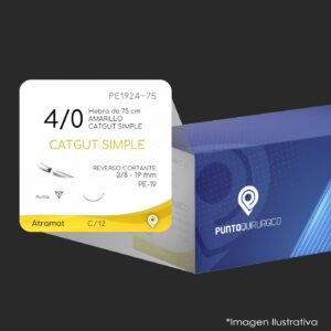 PE1924-75 | CATGUT SIMPLE | CALIBRE  4/0 | CS | H121T | C/12 | Marca: Atramat
