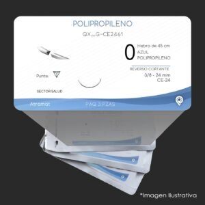 QX_G-CE2461 | POLIPROPILENO | CALIBRE  0 | 060.841.3894 | PROLENE | 3 Sobres | Marca: Atramat