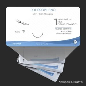 QX_PQ07EHHAH | POLIPROPILENO | CALIBRE  1 | PROLENE | 3 Sobres | Marca: Assut Europe Spa