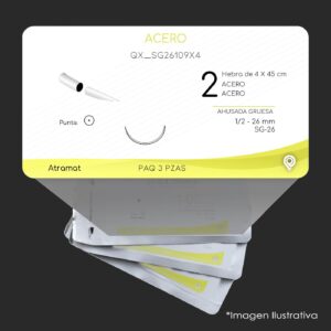 QX_SG26109X4 | ACERO | CALIBRE  2 | ACIFLEX | 3 Sobres | Marca: Atramat