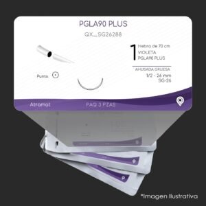QX_SG26288 | PGLA90 PLUS | CALIBRE  1 | VICRYL PLUS | 3 Sobres | Marca: Atramat