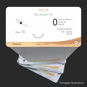 QX_SG3601-90 | PGC25 | CALIBRE  0 | MONOCRYL | 3 Sobres | Marca: Atramat
