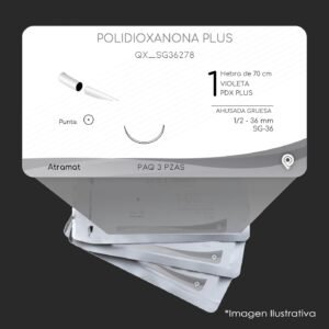 QX_SG36278 | POLIDIOXANONA PLUS | CALIBRE  1 | PDS II PLUS | 3 Sobres | Marca: Atramat
