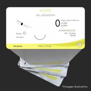 QX_SR26101X4 | ACERO | CALIBRE  0 | ACIFLEX | 3 Sobres | Marca: Atramat