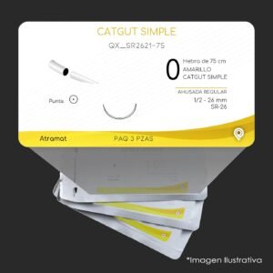 QX_SR2621-75 | CATGUT SIMPLE | CALIBRE  0 | 3 Sobres | Marca: Atramat