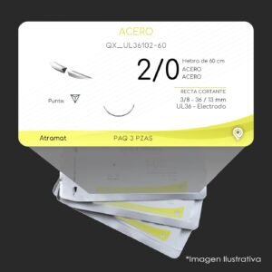 QX_UL36102-60 | ACERO | CALIBRE  2/0 | ACIFLEX | 3 Sobres | Marca: Atramat