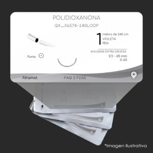 QX_X6578-240LOOP | POLIDIOXANONA | CALIBRE  1 | PDS II | 3 Sobres | Marca: Atramat