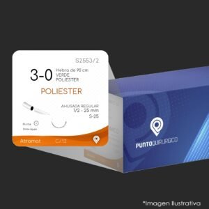 S2553/2 | POLIESTER | CALIBRE  3-0 | ETHIBON EXCEL | C/12 | Marca: Atramat