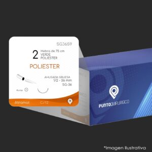 SG3659 | POLIESTER | CALIBRE  2 | ETHIBON EXCEL | C/12 | Marca: Atramat